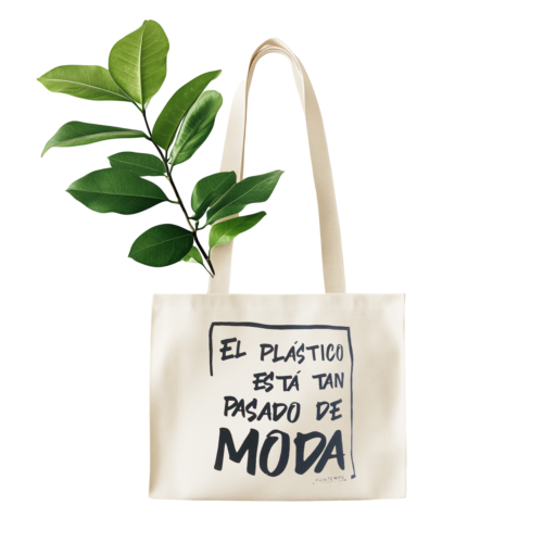 Tote Bag "El plástico esta tan pasado de moda" - Imagen 3